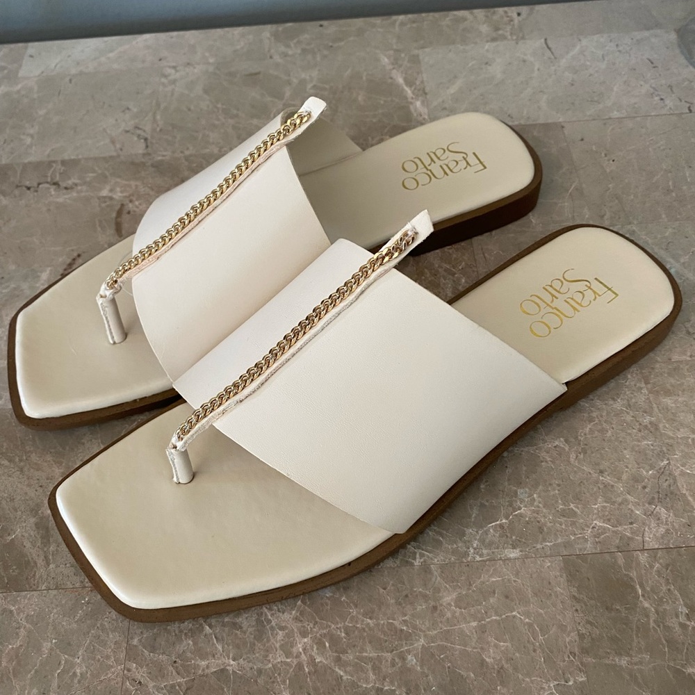 FRANCO SARTO ivory sandals